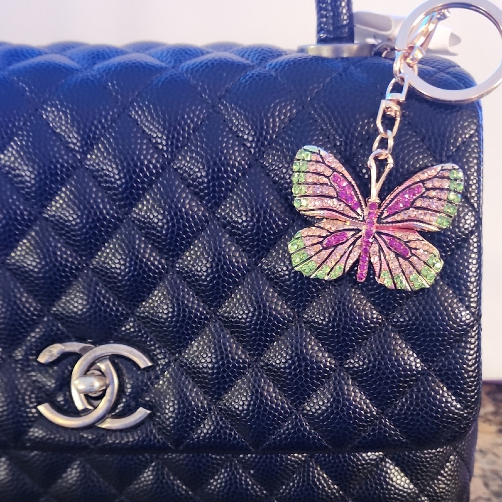Butterfly Handbag ,Purse Charm,Key Chain,Zipper Pull